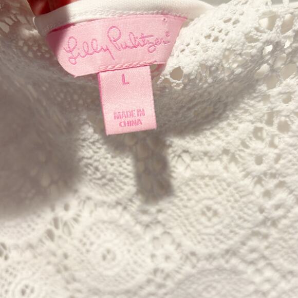Lilly Pulitzer White Lace Topanga Dress - size Large - Picture 5 of 6
